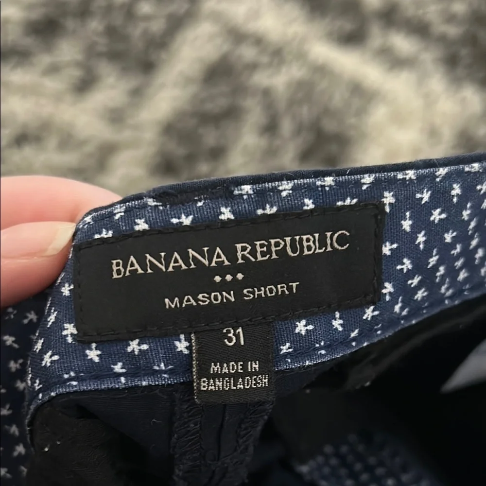 Banana Republic Blue Flat Front Shorts with Classic Style